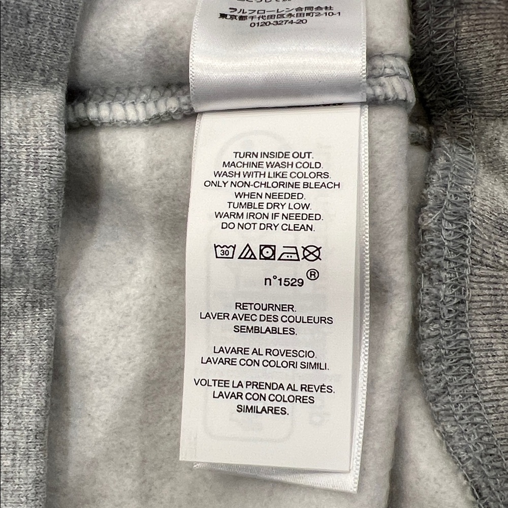 🎉Host Pick🎉2x Polo Ralph Lauren Grey Fleece Polo Bear Crewneck Sweatshirt - Picture 13 of 14